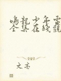 鸣龙少年电视剧全集在线观看高清