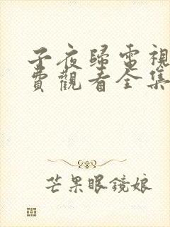 子夜归电视剧免费观看全集高清24