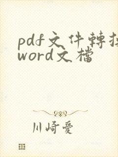 pdf文件转换word文档