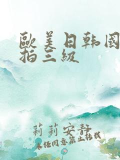 欧美日韩国产自拍三级