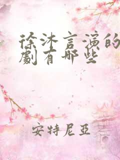 徐沐言演的电视剧有哪些