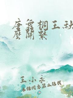 唐舞桐王秋儿什么关系