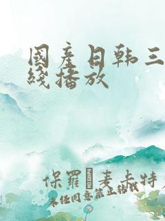 国产日韩三级在线播放