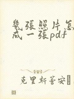 几张照片怎么合成一张pdf
