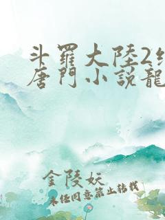 斗罗大陆2绝世唐门小说龙王传说网