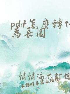 pdf怎么转化为长图