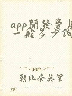 app开发费用一般多少钱