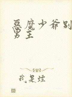 恶魔少爷别吻我男主