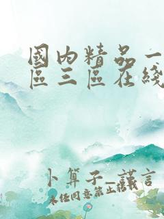 国内精品一区二区三区在线视频