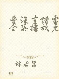 爱没有错电视剧全集播放免费