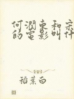 何润东和宋佳演的电影叫什么名字来着