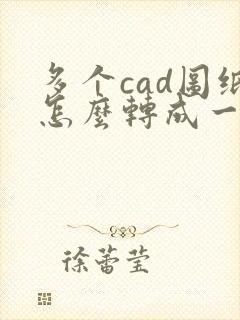 多个cad图纸怎么转成一个pdf