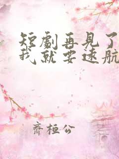 短剧再见了今夜我就要远航全集