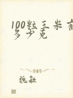 100粒玉米有多少克