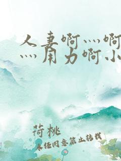 人妻啊灬啊别停灬用力啊小说
