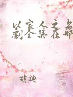 以家人之名电视剧全集在哪里看