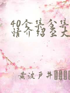 40全集分集剧情介绍至大结局