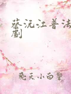 蔡沅江普法栏目剧