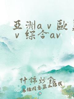 亚洲aⅴ欧美aⅴ综合av