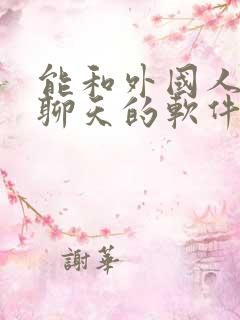 能和外国人靠谱聊天的软件