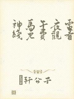神马午夜电影在线免费观看