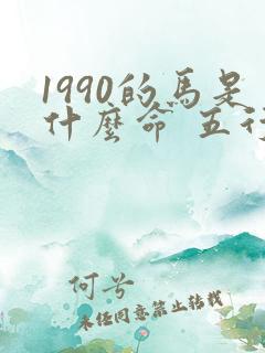 1990的马是什么命 五行属什么