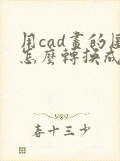 用cad画的图怎么转换成pdf