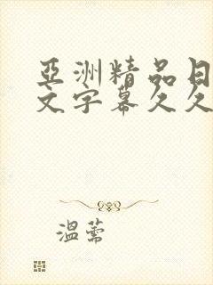 亚洲精品日韩中文字幕久久久