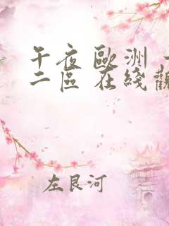 午夜 欧洲 一二区 在线观看