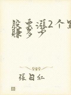 股票涨2个点能赚多少