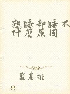 想睡却睡不着是什么原因