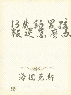 13岁的男孩子叛逆怎么办