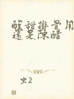 酸甜排骨用白醋还是陈醋