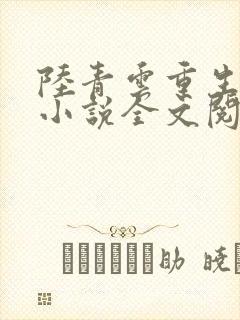 陆青云重生官场小说全文阅读