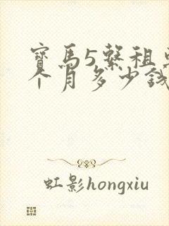 宝马5系租车一个月多少钱