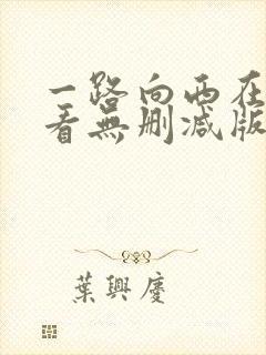一路向西在线观看无删减版完整