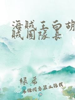 海贼王白胡子海贼团队长