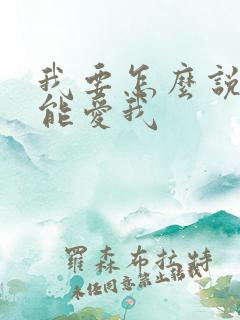 我要怎么说你才能爱我