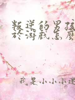 叛逆的男孩沉迷于游戏怎么办