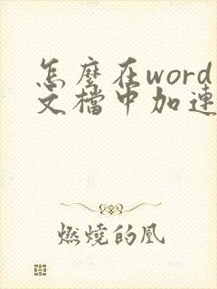 怎么在word文档中加连续页码