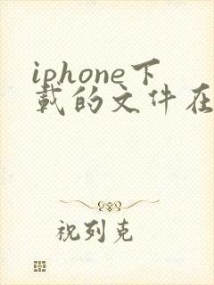 iphone下载的文件在哪