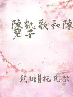 陈凯歌和陈红的儿子