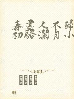 春尽人不归阮彦初骆澜月小说