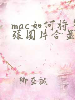 mac如何将多张图片合并到一个pdf中