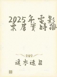 2025年电影票房实时排行榜
