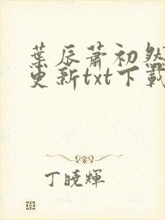 叶辰萧初然最快更新txt下载
