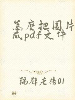 怎么把图片转换成pdf文件