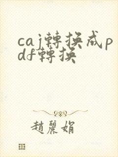 caj转换成pdf转换