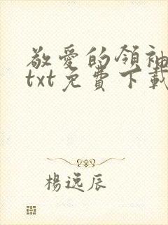敬爱的领袖小说txt免费下载