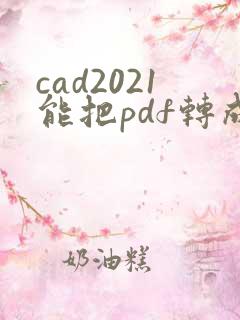 cad2021能把pdf转成dwg嘛